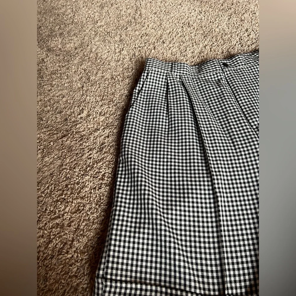 **SOLD** VTG. USA 80’s Black & White Houndstooth/Small Gingham Bermuda Short NWT - Picture 10 of 12